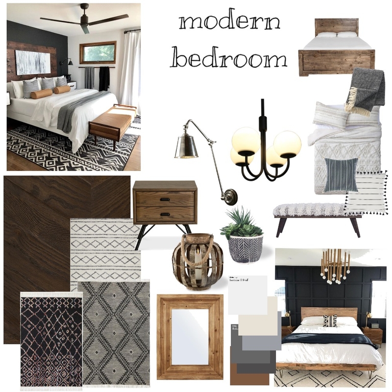Modern bedroom Interior Design Mood Board by Laczi Emôke Modern bedroom Interior Design Mood Board by Laczi Emôke