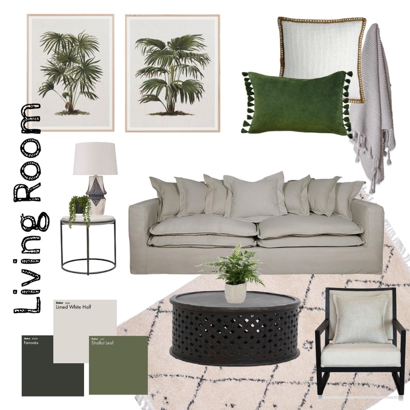 Living Room Tropical Mood Board by bronwynfox on Style Sourcebook