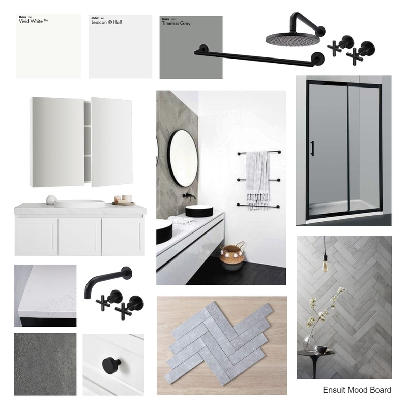 Powell Street Ensuite Mood Board Interior Design Mood Board by AD Interior Design