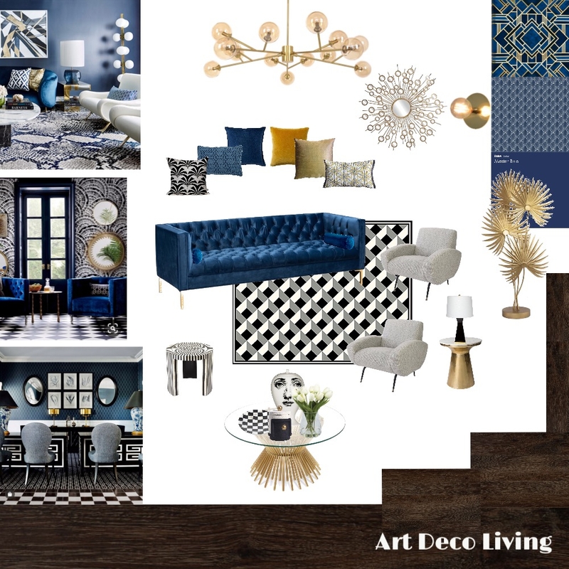 Art Deco Board Interior Design Mood Board by Christine Phillips