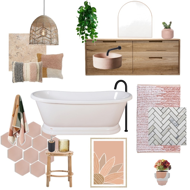 Luxury boho bathroom with a touch of feminism Mood Board by Rhea Panizon Interiors on Style Sourcebook