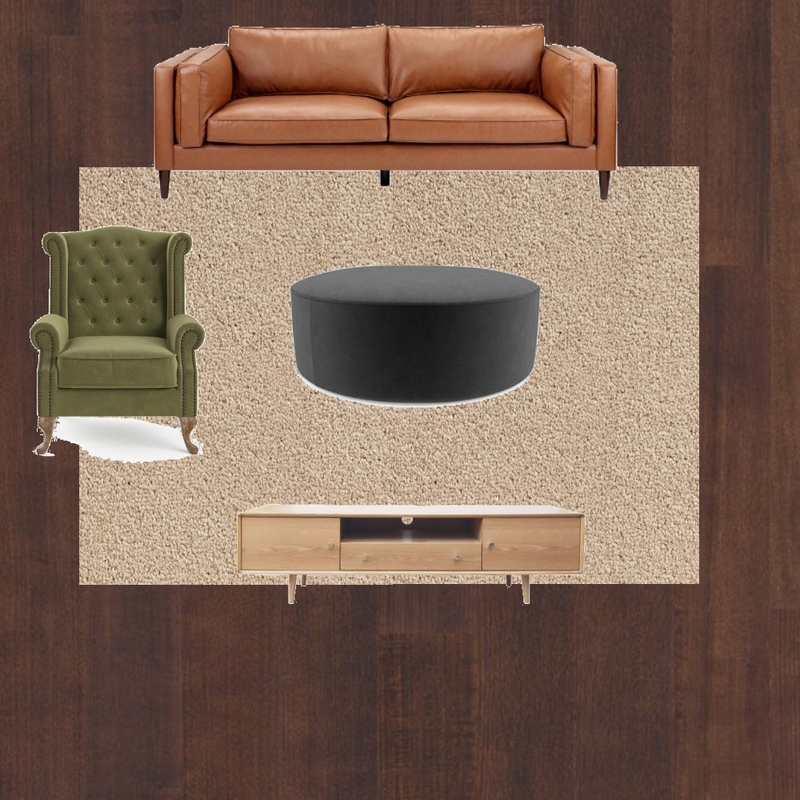 Dark olive chair + charcoal ottoman Mood Board by JTran on Style Sourcebook