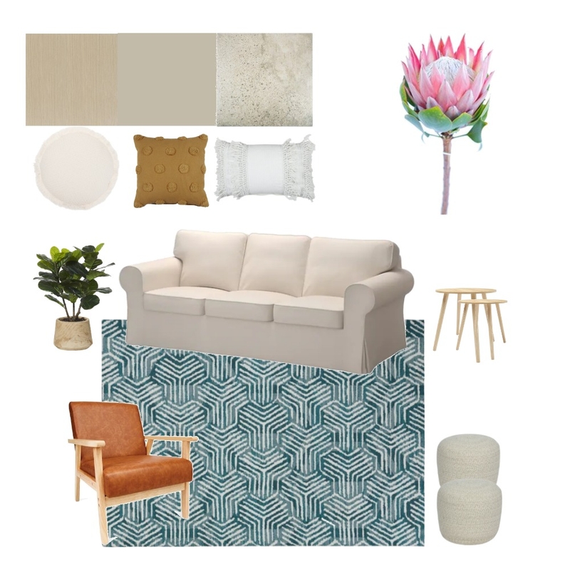 LR Beige Teal Geometric Mood Board by Alix on Style Sourcebook