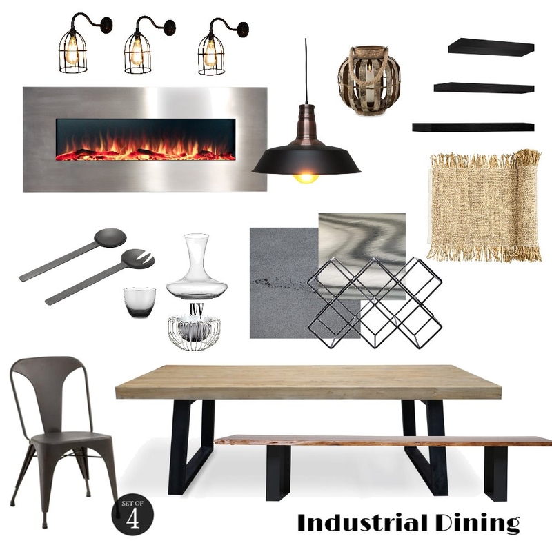 Industrial Dining Mood Board by MerakiDesire on Style Sourcebook