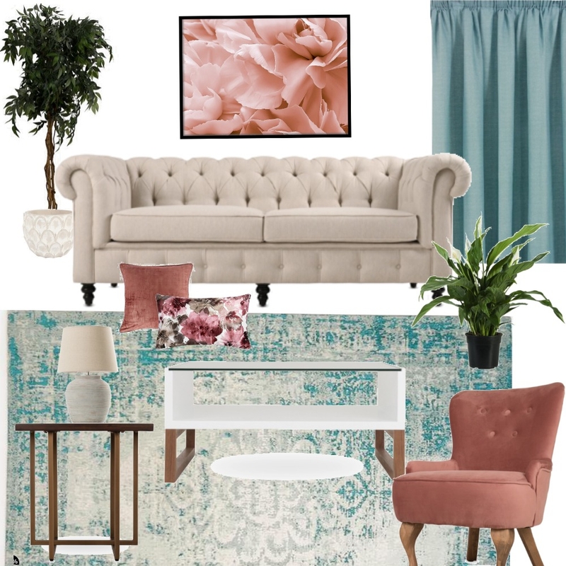 Floral vintage modern living room 3 Mood Board by Rebone on Style Sourcebook