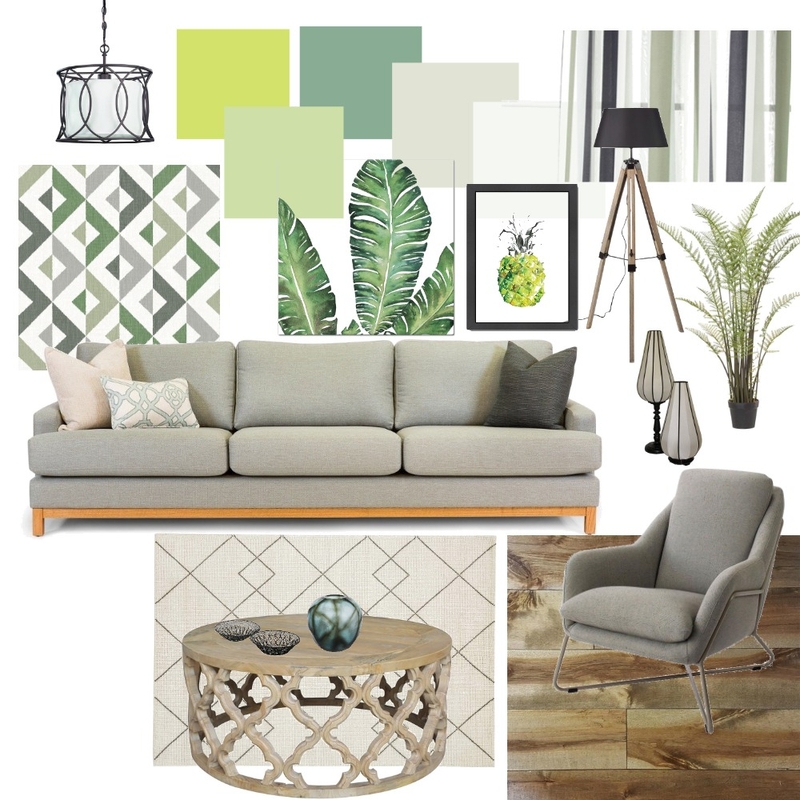 Module 9 Living Interior Design Mood Board by IceniDesigns