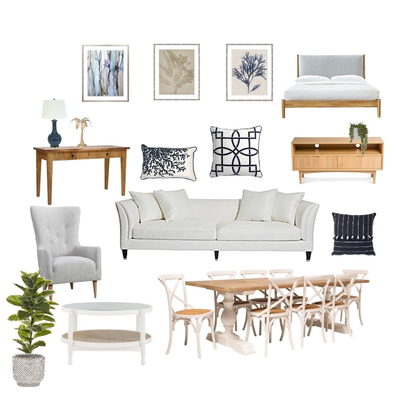 Coastal Hamptons Mood Board by Accent on Colour on Style Sourcebook