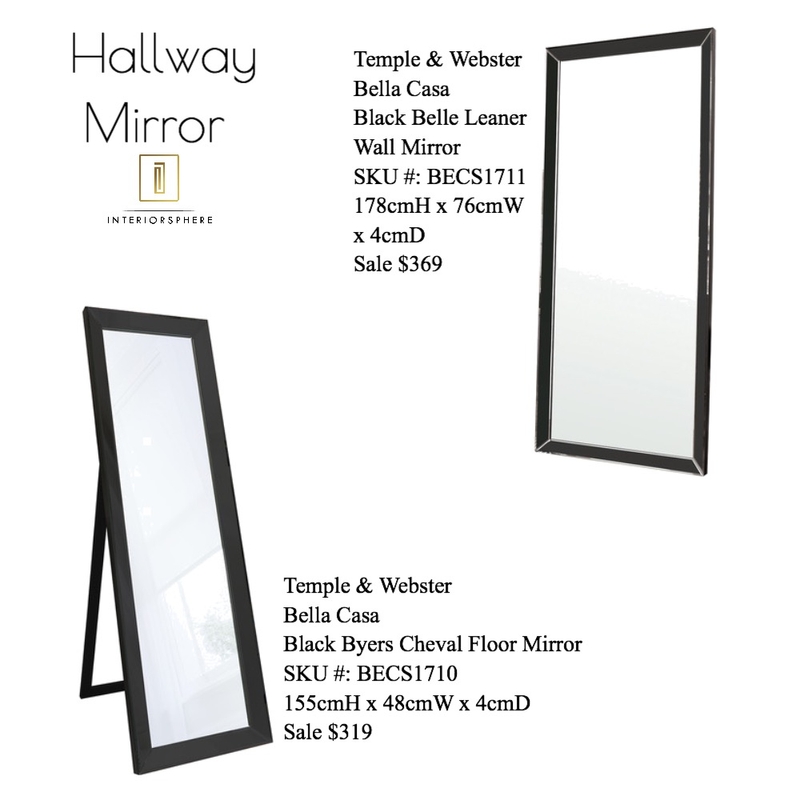 34 Tunstall Ave Kensington Hallway Mirror Mood Board by Interiorsphere on Style Sourcebook