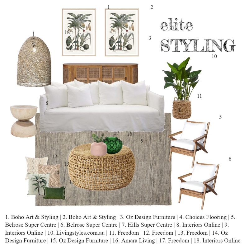 Living Casually Mood Board by Elite Styling on Style Sourcebook