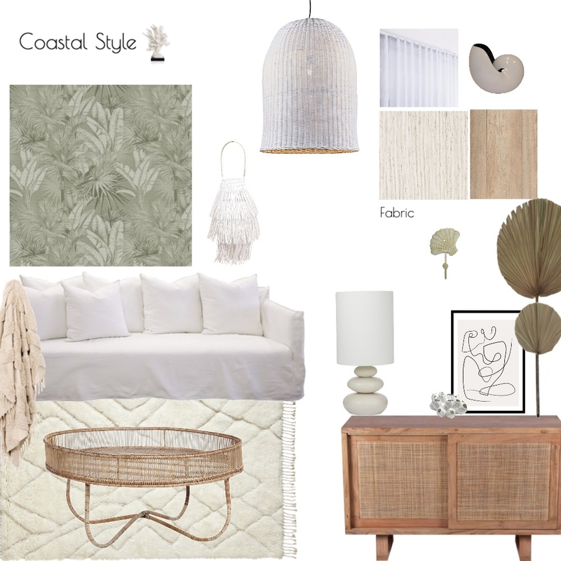 INTERIOR COASTAL MOODBOARD Interior Design Mood Board by Bay design co.