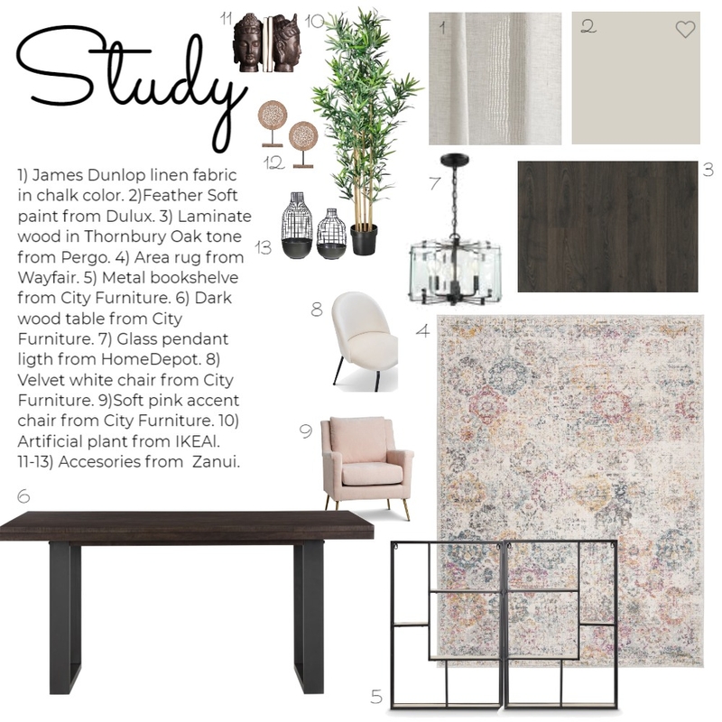 Study Mood Board by veronacoronel on Style Sourcebook