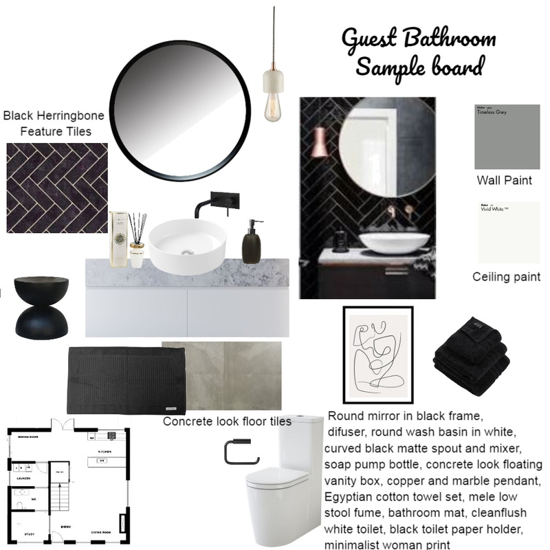 Sample Board Bathroom Mood Board by Danche on Style Sourcebook