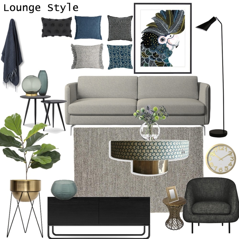 Teal Cockatoo Interior Design Mood Board by Debra Hopkins