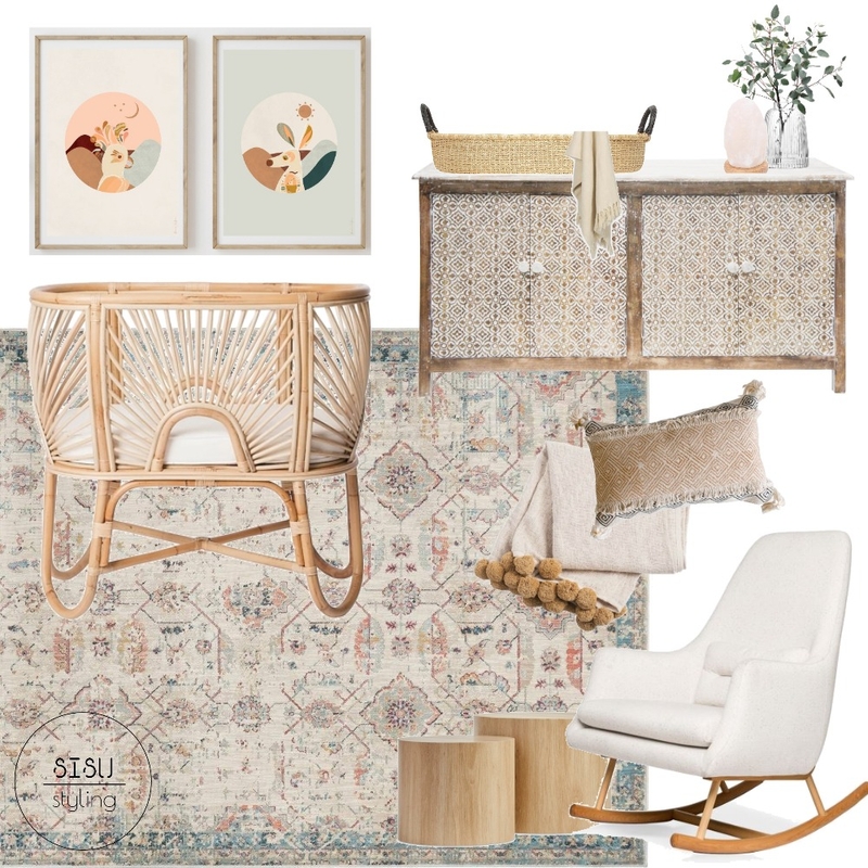 Natural Nursery Mood Board by Sisu Styling on Style Sourcebook