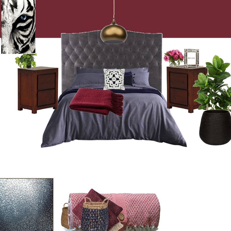 Main Bed Interior Design Mood Board by LisaMKB