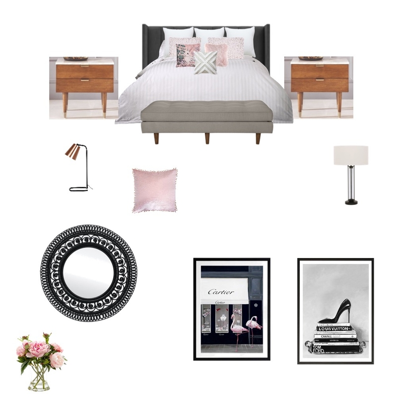 Bedroom Interior Design Mood Board by nessielig