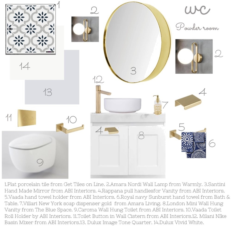 WC Sampleboard Module 9 Interior Design Mood Board by Ledonna