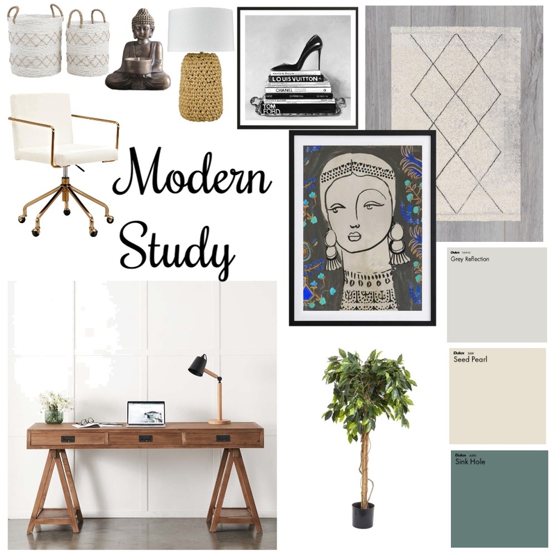 Modern Study Mood Board by Taghanlawrence on Style Sourcebook