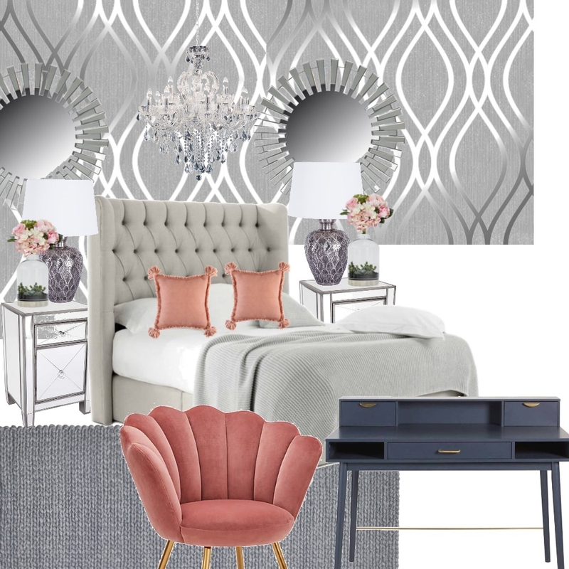 Angela & Lee Master blue and pink 3 Mood Board by Orange Blossom Interiors on Style Sourcebook