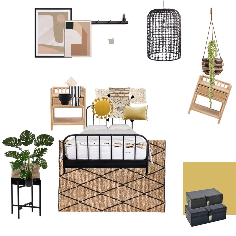 Boho Interior Design Mood Board by Dariakaz