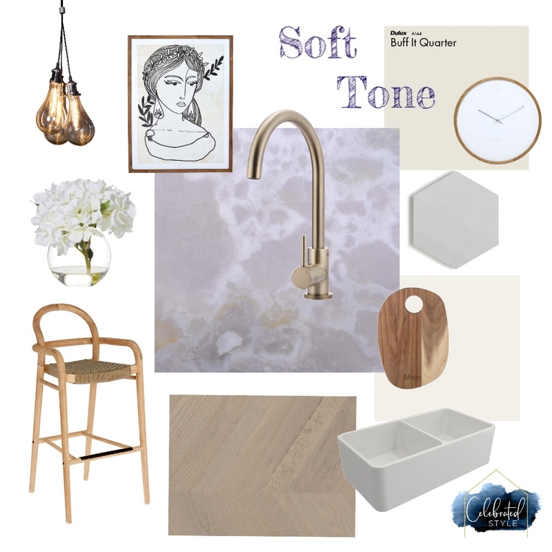 Kitchen Soft Tones Mood Board by CADA Interiors on Style Sourcebook