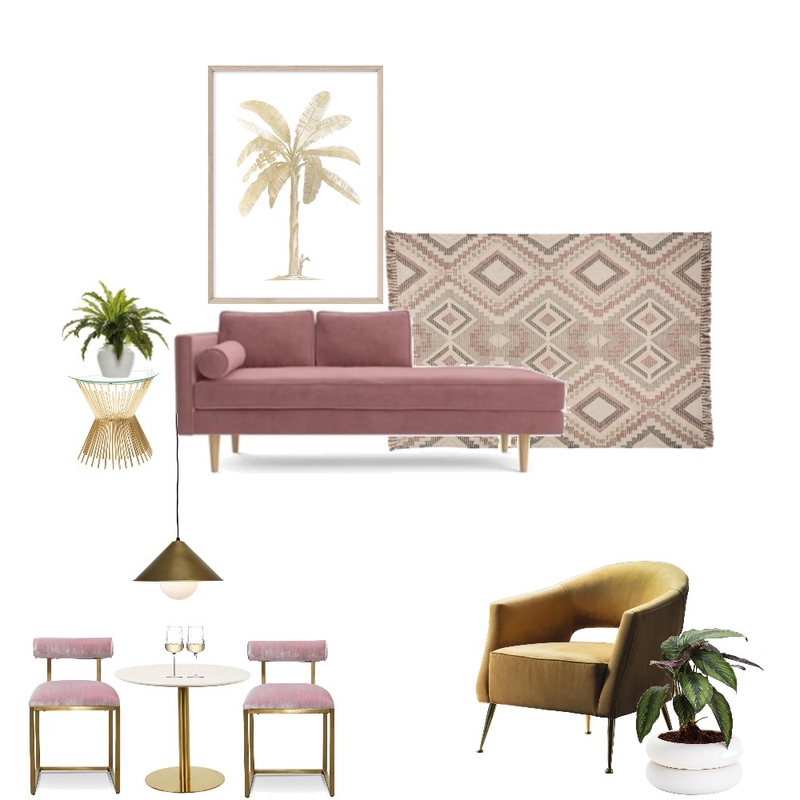 Mid century /Palm Springs Interior Design Mood Board by Simplestyling
