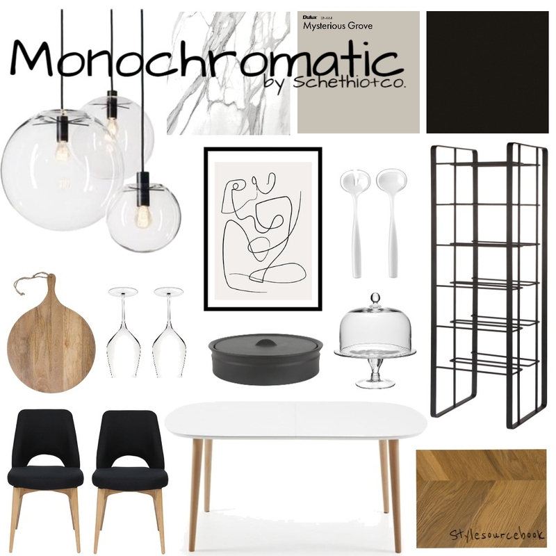Monochromatic Mood Board by Schethio & Co. on Style Sourcebook
