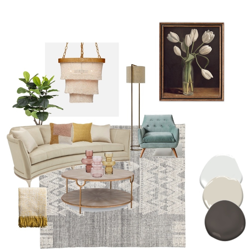 Living Room Mood Board by An English View on Style Sourcebook
