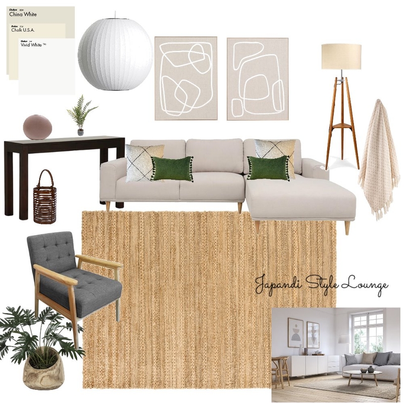 Japandi Lounge Mood Board by Alison Delegate on Style Sourcebook