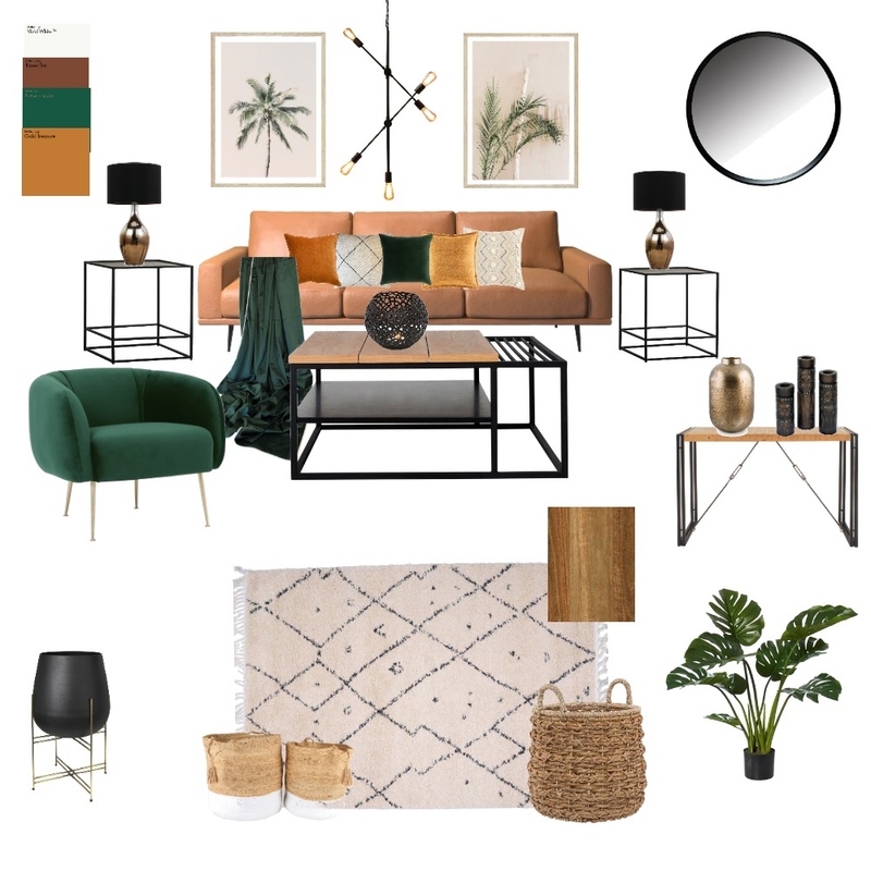 Mid-Century Modern Interior Design Mood Board by KeyWilson