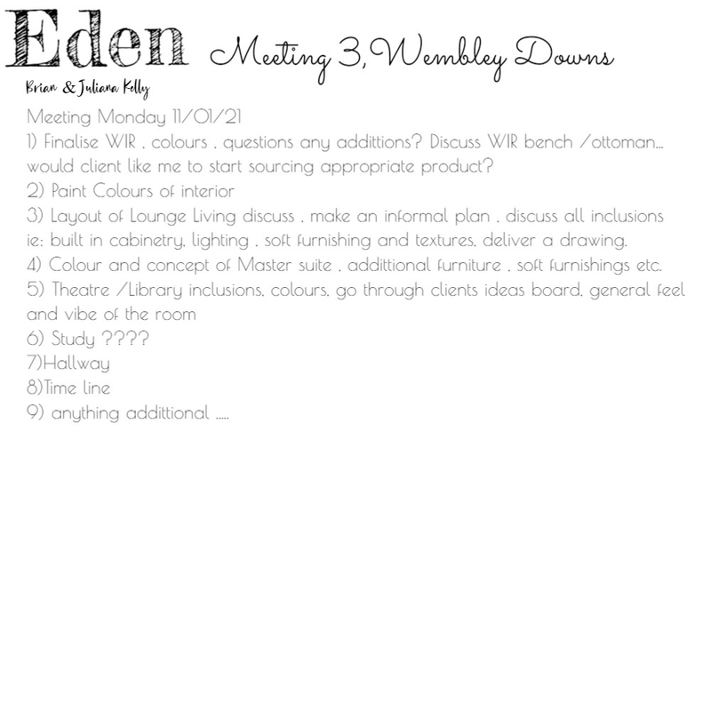 EDEN Meeting 3 Agenda Mood Board by Colette on Style Sourcebook