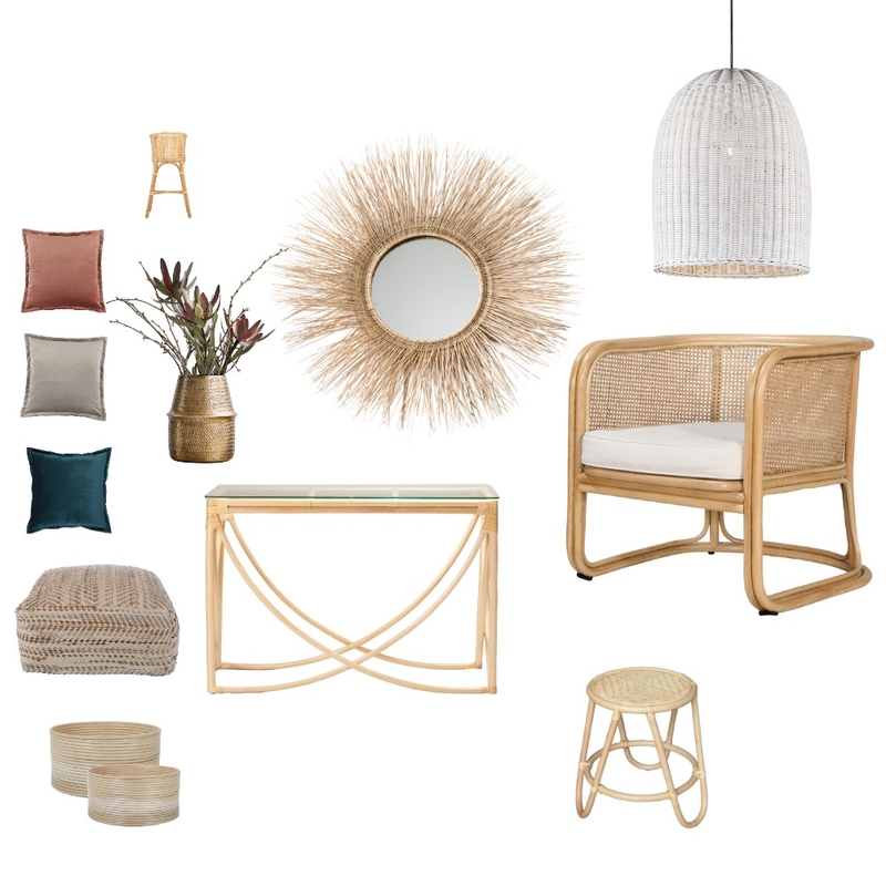 Rattan Interior Design Mood Board by Style by Sisters