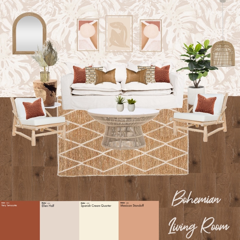 Boho Living Room Mood Board by arhill on Style Sourcebook