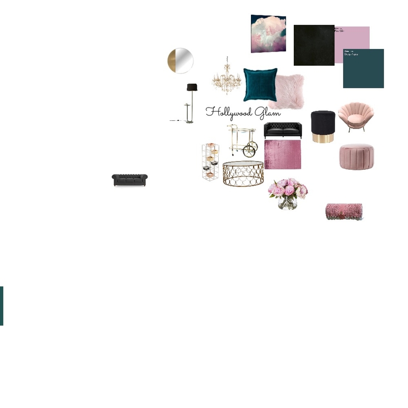 hollywood glam Interior Design Mood Board by anna polny