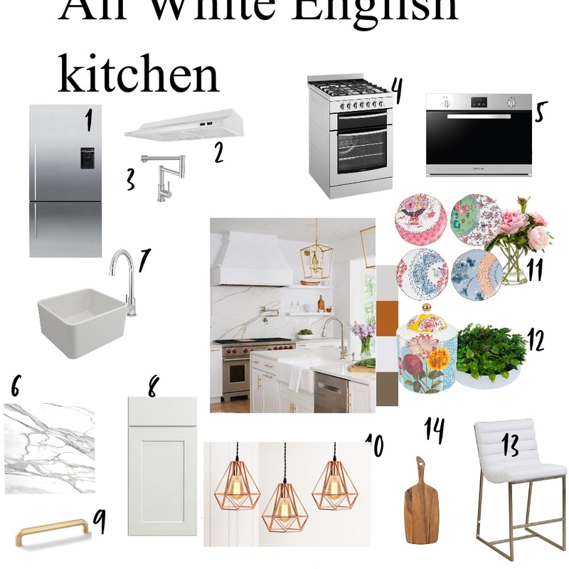 All White English Kitchen Interior Design Mood Board by Swapna mahesh All White English Kitchen Interior Design Mood Board by Swapna mahesh