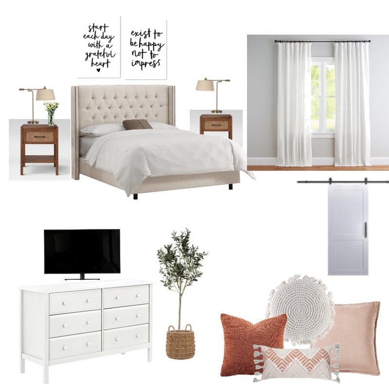 Gisele’s Bedroom Interior Design Mood Board by Naty Grandi Design