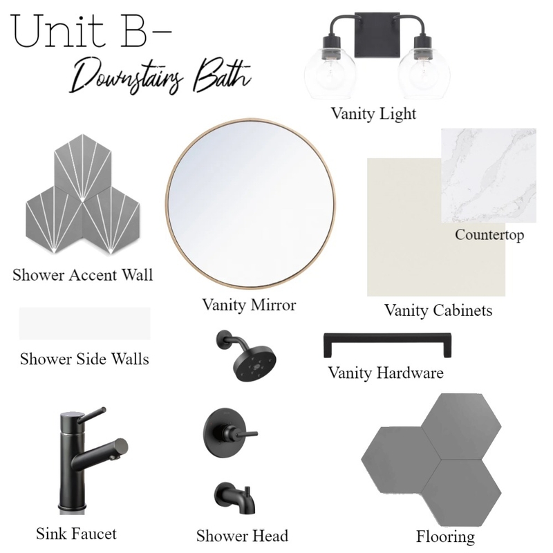 Unit B- Downstairs Bath Mood Board by haleyjbrenneman on Style Sourcebook