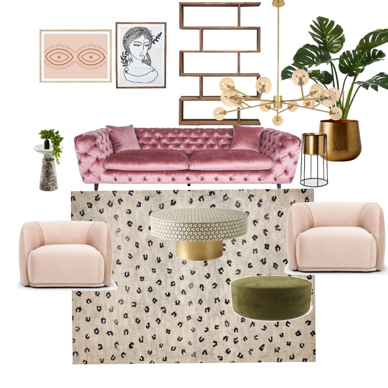 Boho Glam Interior Design Mood Board by AlidanLouise