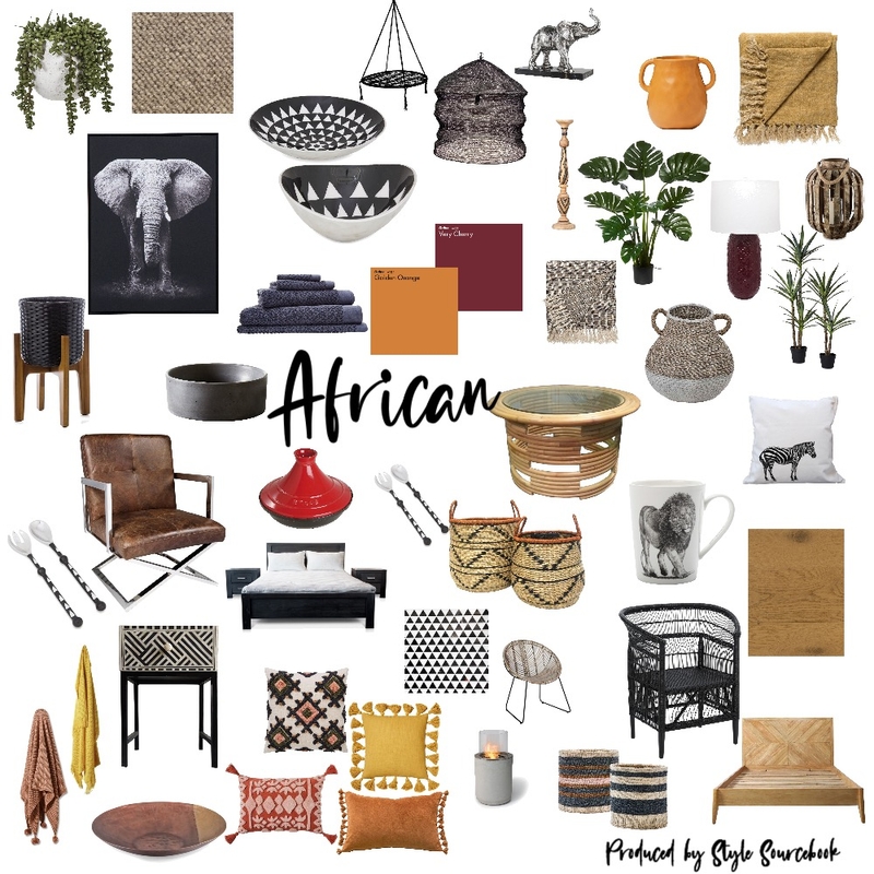 African Interior Design Mood Board by MichelleJones