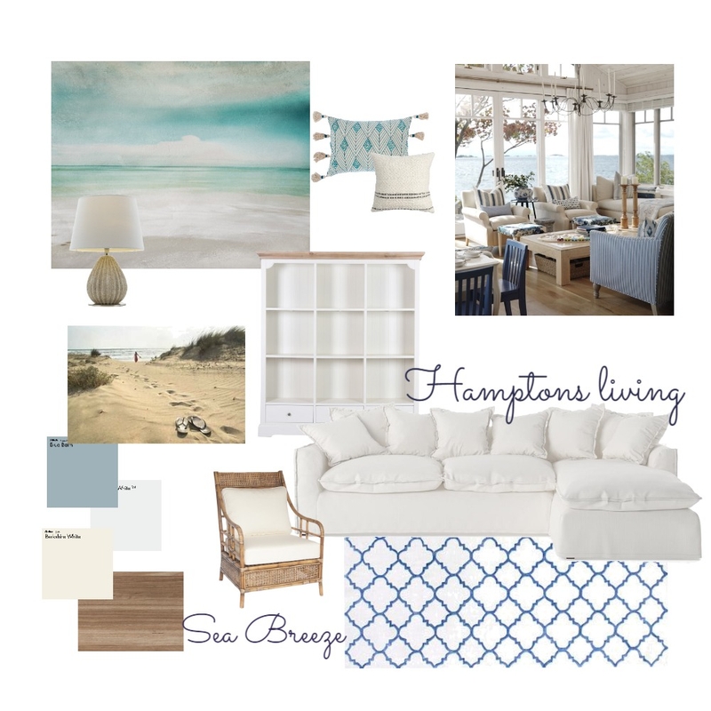 Hamptons Living Mood Board by Sarah Schwer on Style Sourcebook
