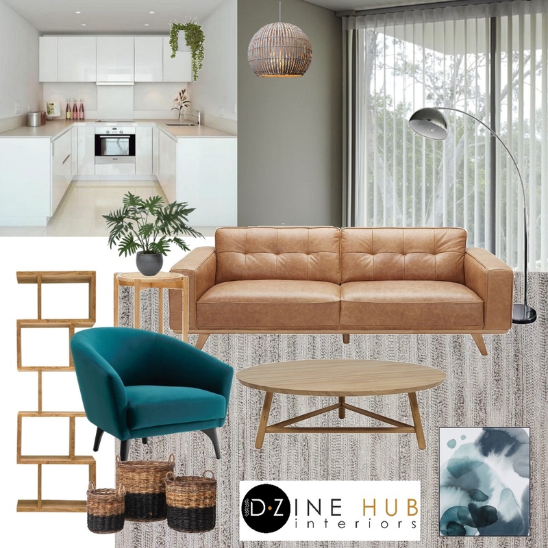 Living Room Interior Design Mood Board by D'Zine Hub Interiors
