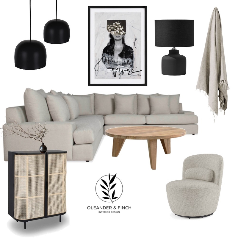 Monochrome Mood Board by Rhiannon Lee, Oleander & Finch Interiors on Style Sourcebook