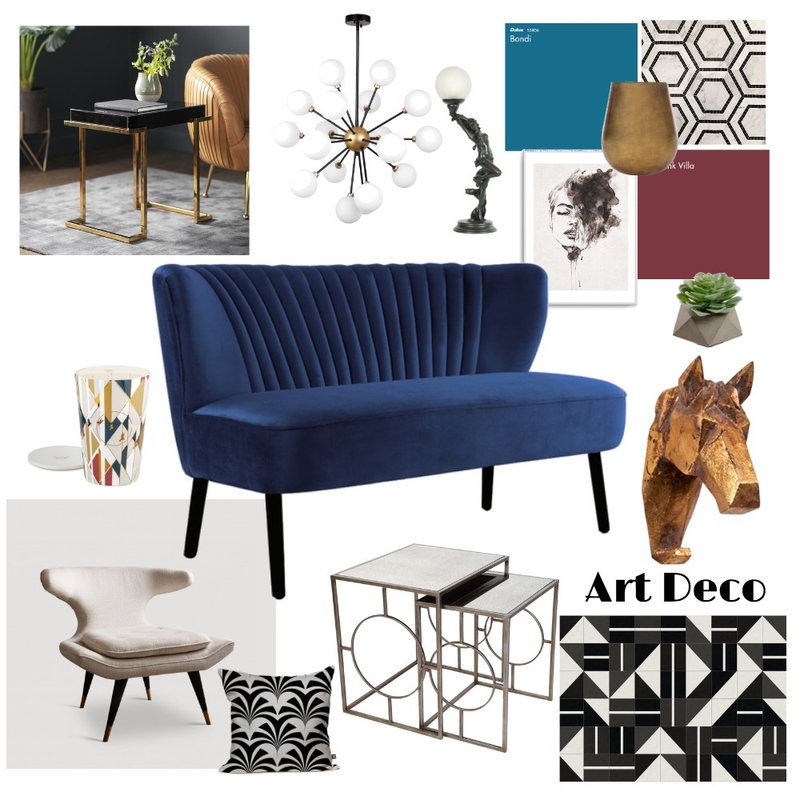 Art Deco Mood Board by AHJ Interior Design on Style Sourcebook