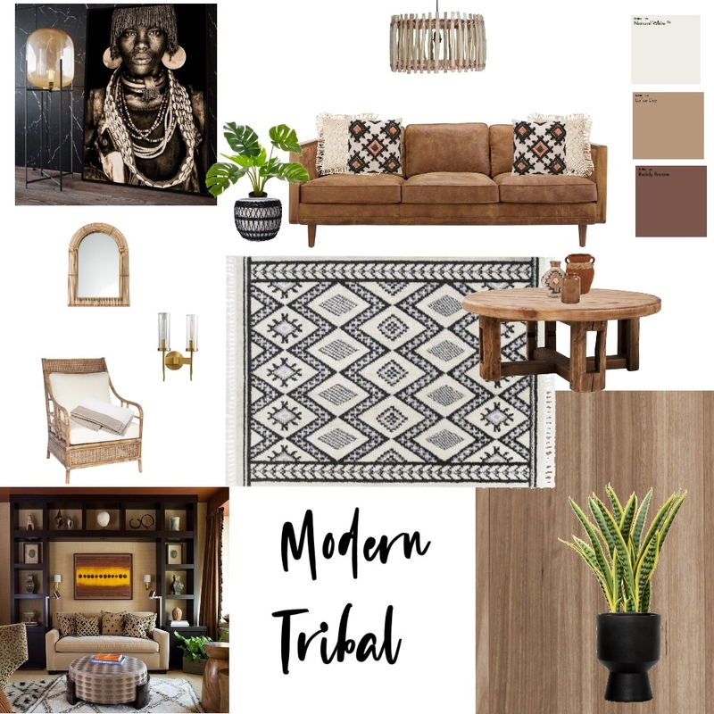 Modern Tribal Interior Design Mood Board by KirstenK Modern Tribal Interior Design Mood Board by KirstenK