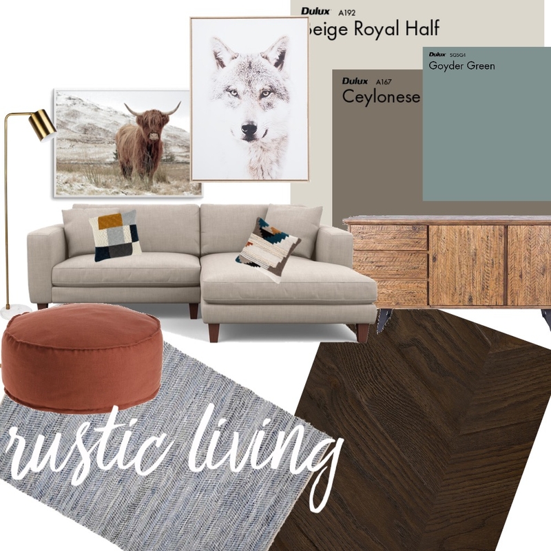 rustic living Mood Board by Pcjinteriors on Style Sourcebook