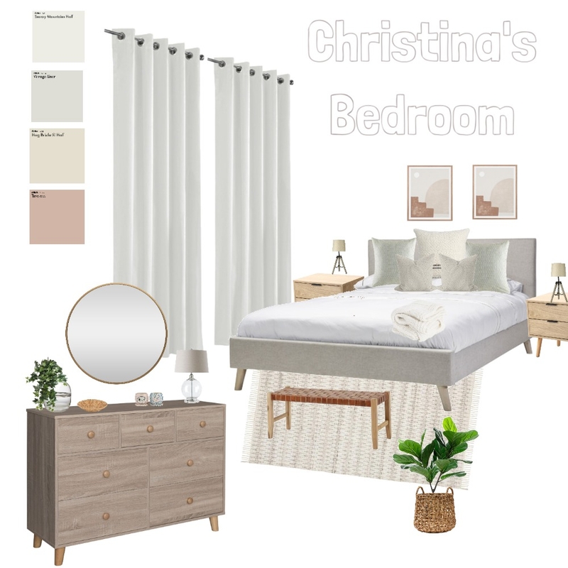 Christina's Place (Bedroom) Interior Design Mood Board by Brionne Mike