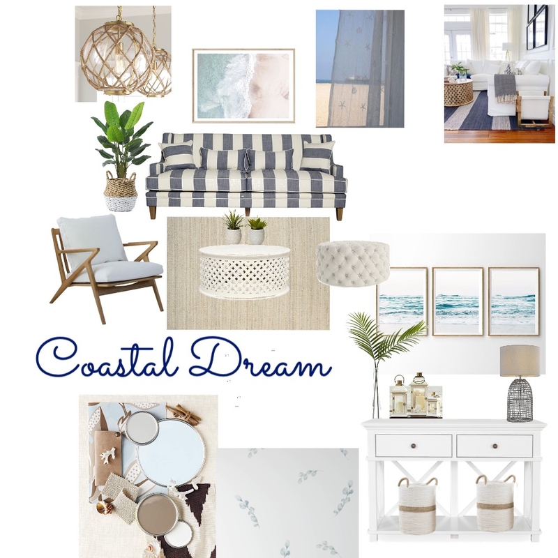 Coastal Interior Design Mood Board by Margaret Kania