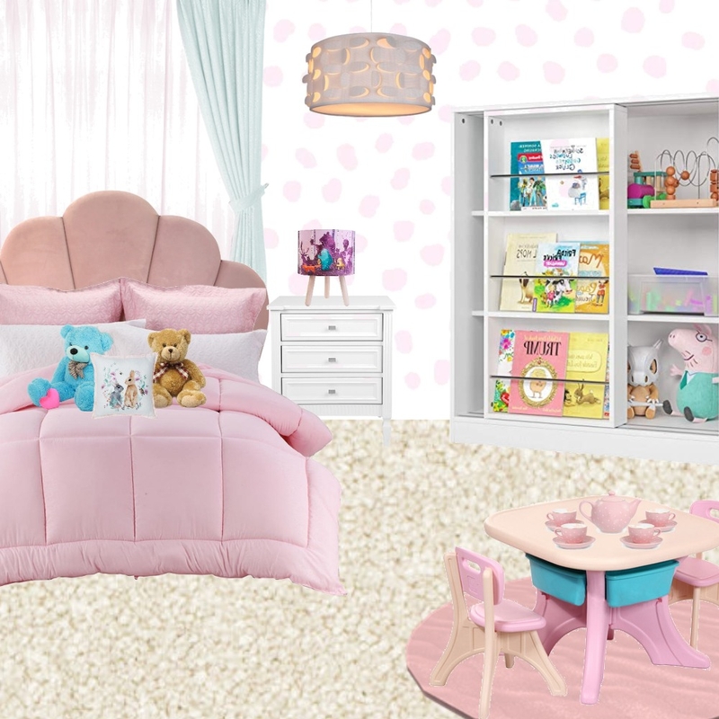 Girl's Blush Bedroom Mood Board by fsclinterior on Style Sourcebook