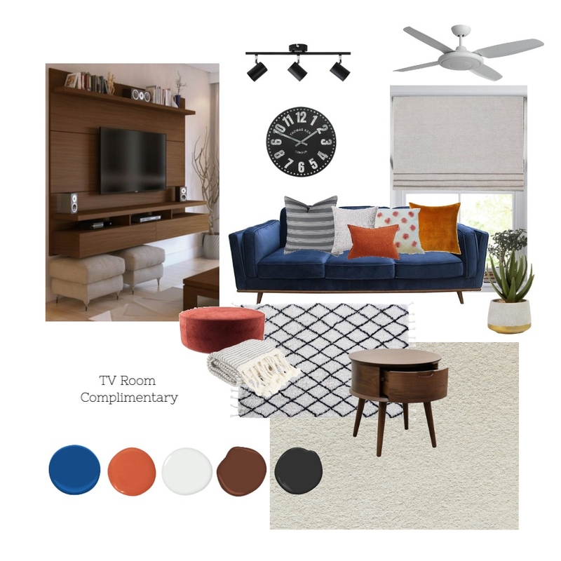TV Room Complementary Mood Board by minc64 on Style Sourcebook