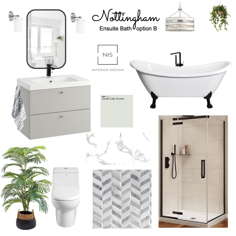 Nottingham Ensuite Bathroom (option B) Mood Board by Nis Interiors on Style Sourcebook